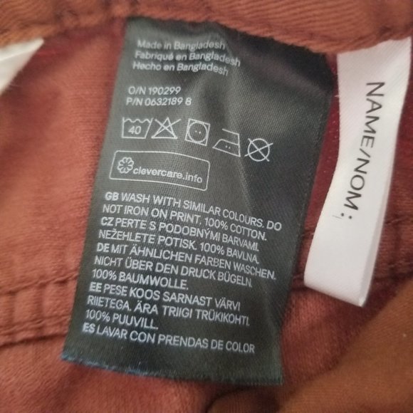 H&M Boys Corduroy Pants w/adjustable waist (Rust) - Picture 5 of 7